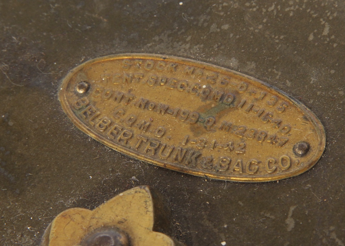 Vintage U.S. Military Officer's Field Desk Wood Drawer Interior