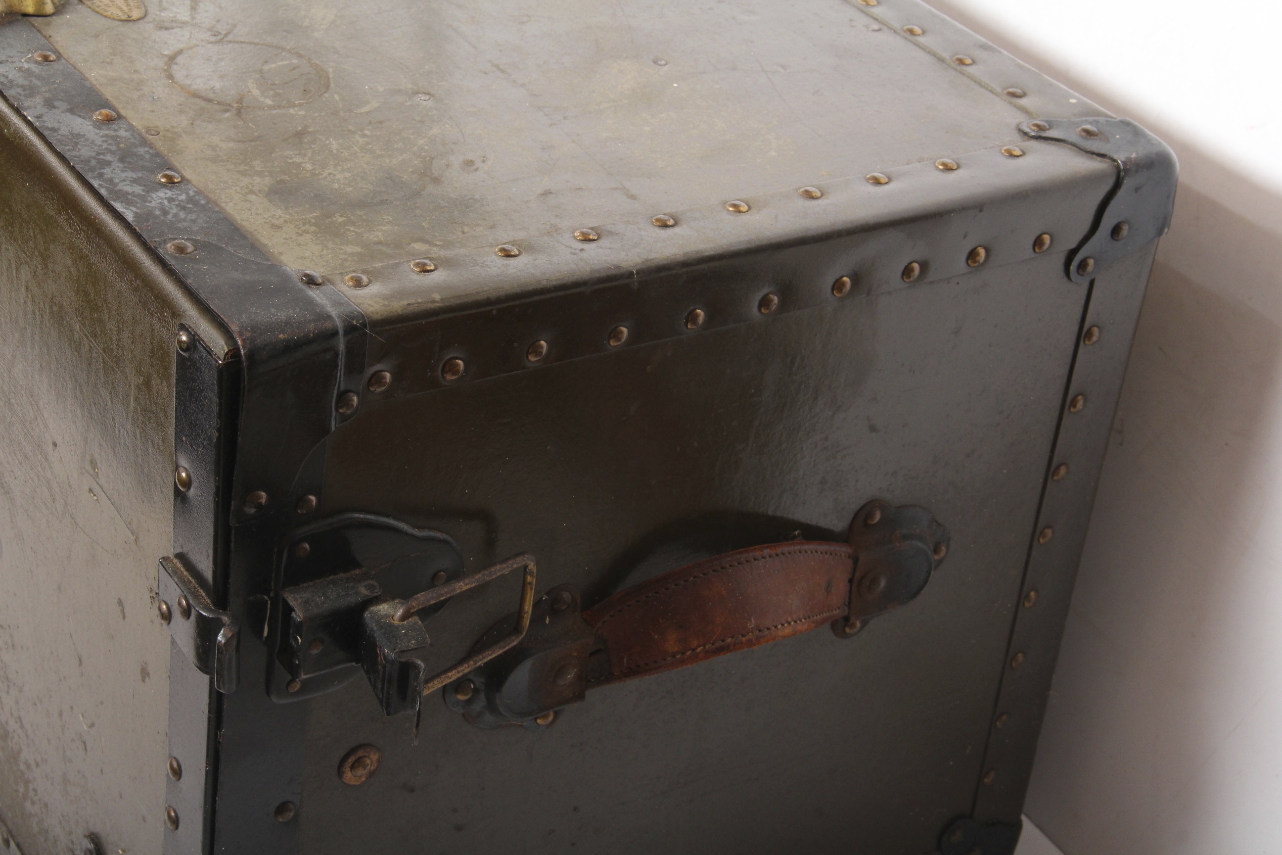 Vintage U.S. Military Officer's Field Desk Wood Drawer Interior