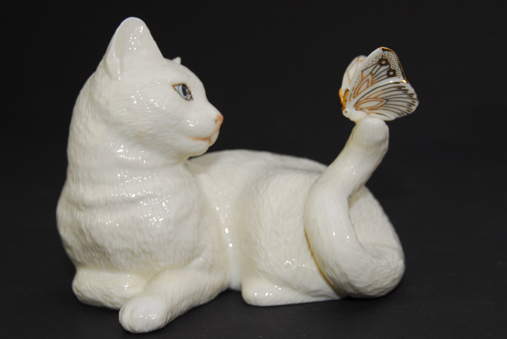 Lenox Cat and Butterfly Figurines
