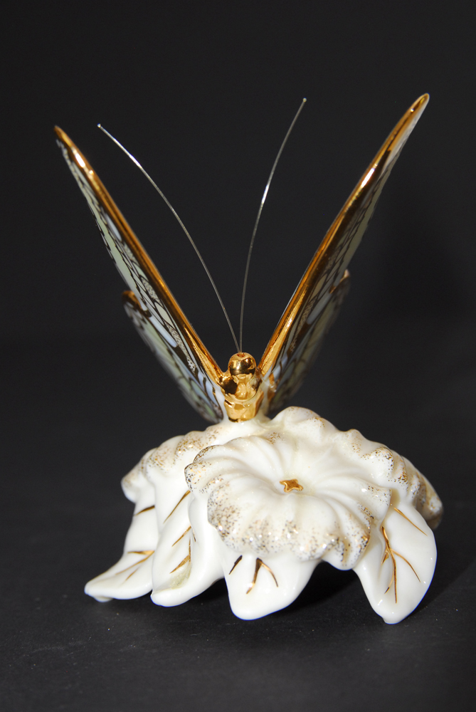 Lenox Cat and Butterfly Figurines