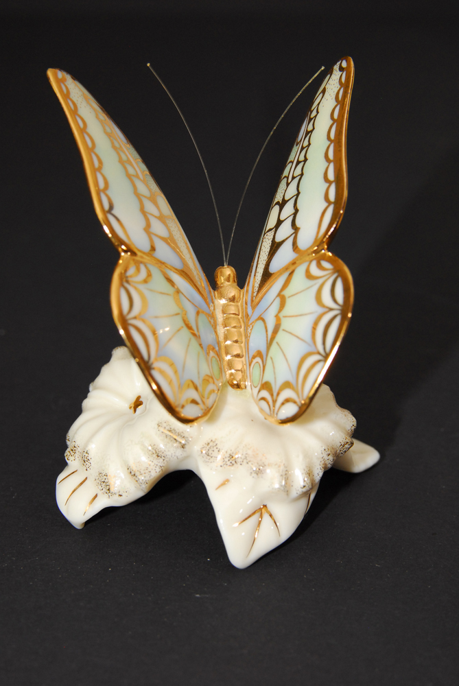 Lenox Cat and Butterfly Figurines