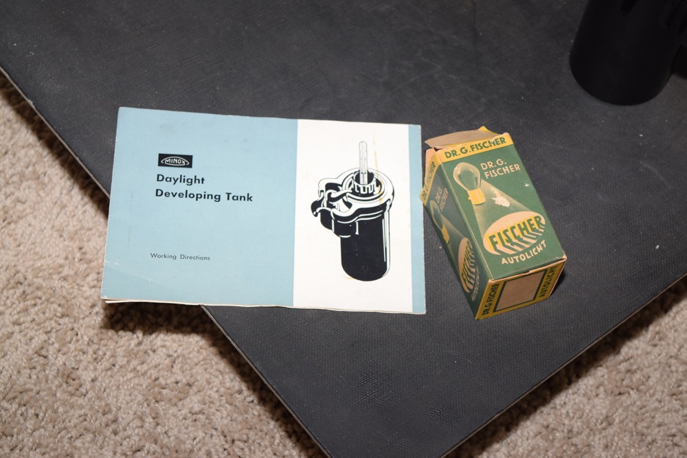 Minox Enlarger with Cover and Minox Daylight Developing Tank