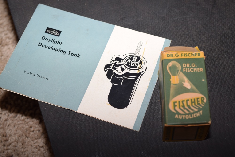 Minox Enlarger with Cover and Minox Daylight Developing Tank