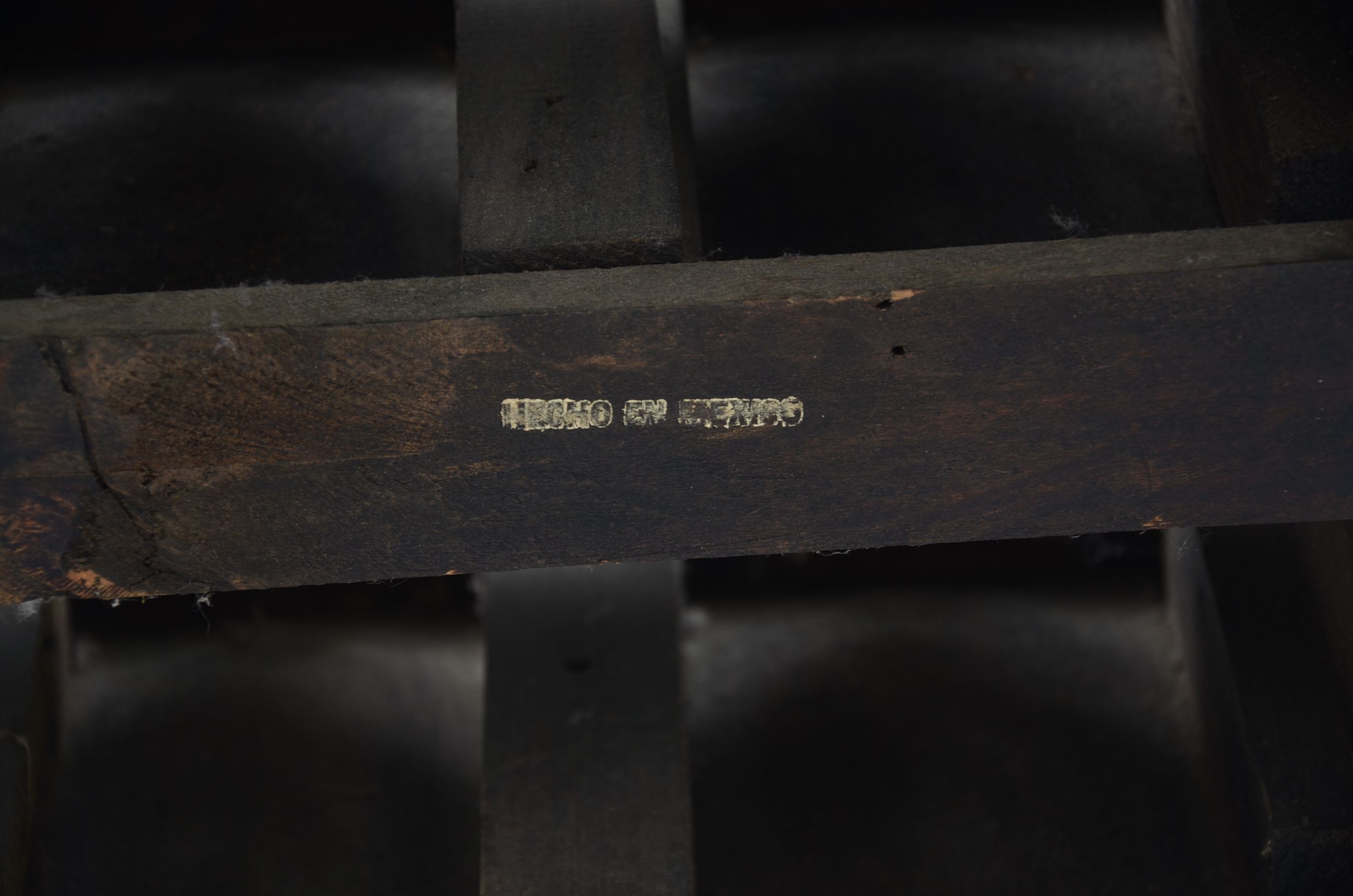 Carved Wood Wine Rack