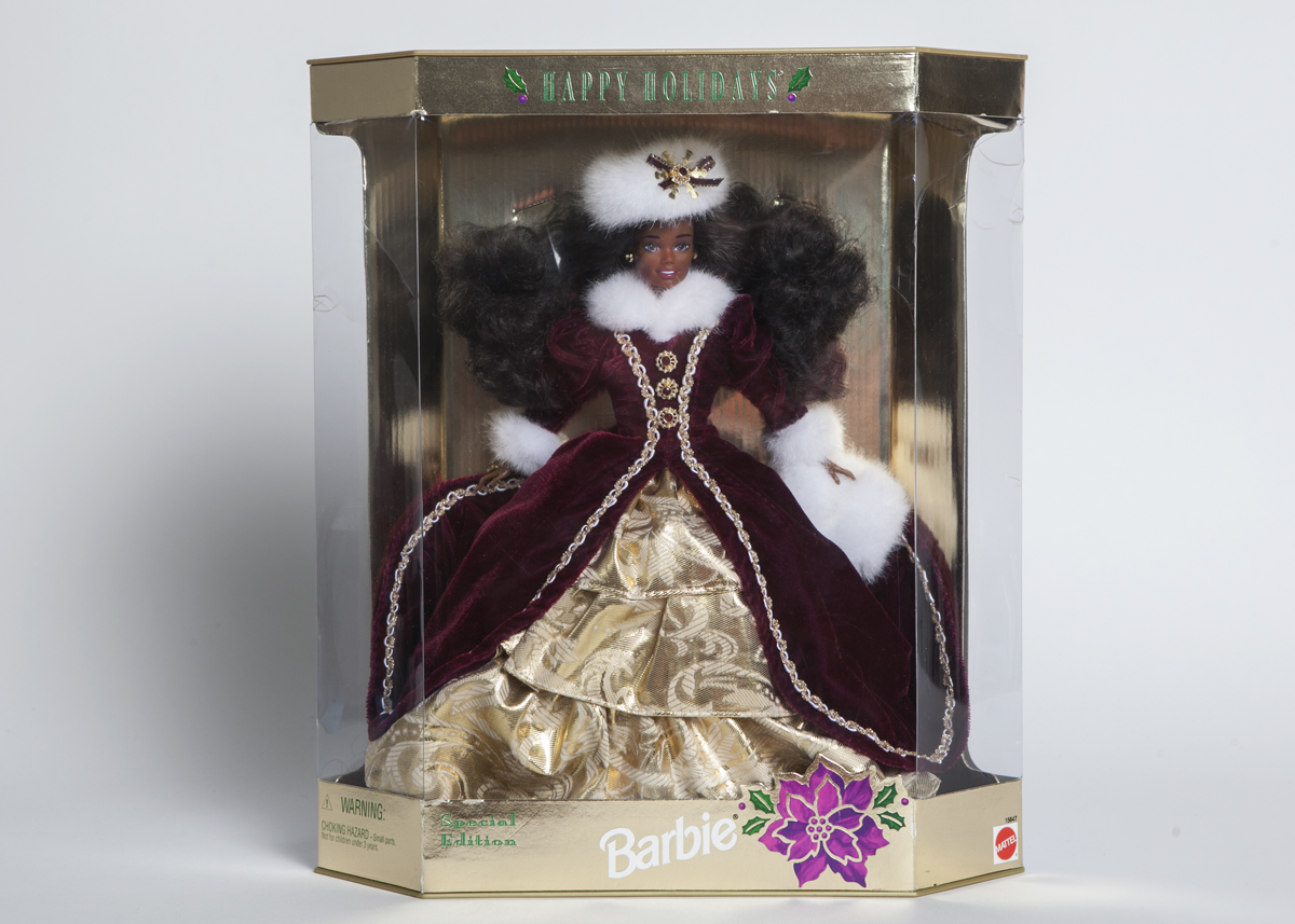 1996 holiday barbie online black