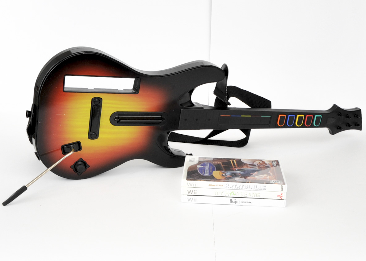 Guitar Hero Controller and Wii Games