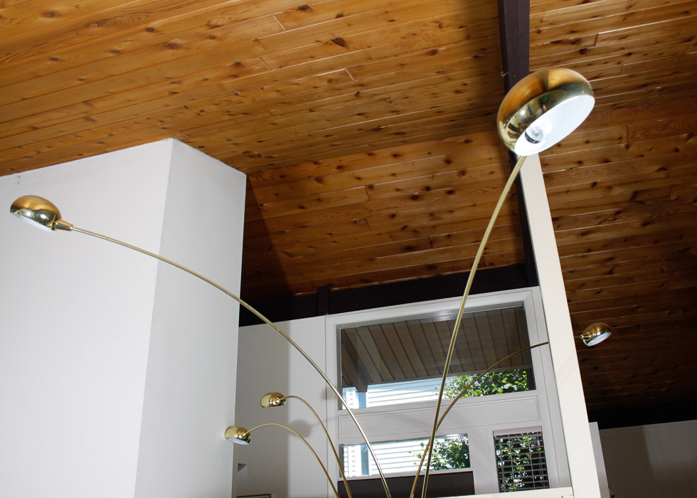 Gold-Toned Five Light Floor lamp