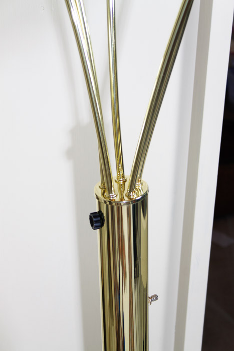 Gold-Toned Five Light Floor lamp