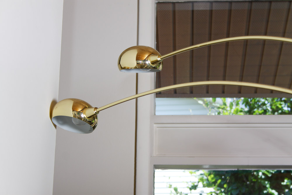 Gold-Toned Five Light Floor lamp