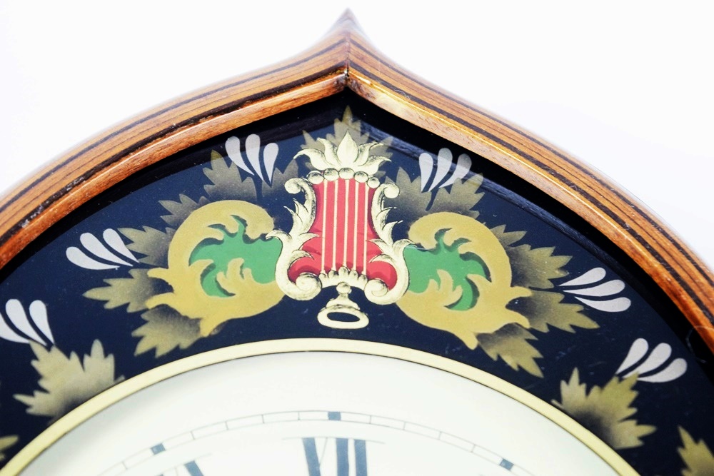 Rare J.C. Brown Acorn Shelf Clock with "Residence" Painting