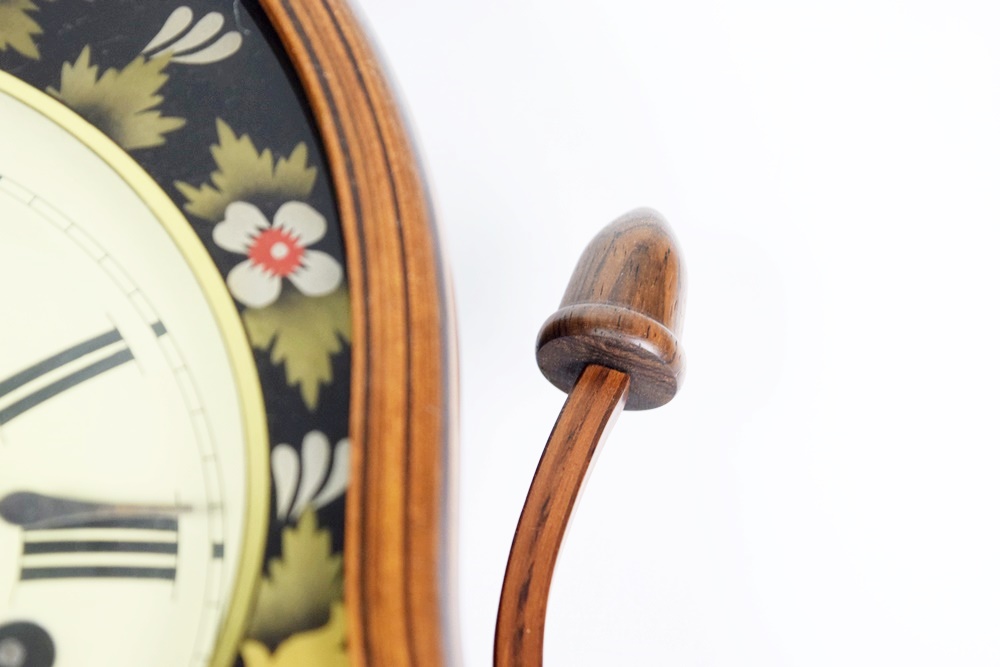 Rare J.C. Brown Acorn Shelf Clock with "Residence" Painting