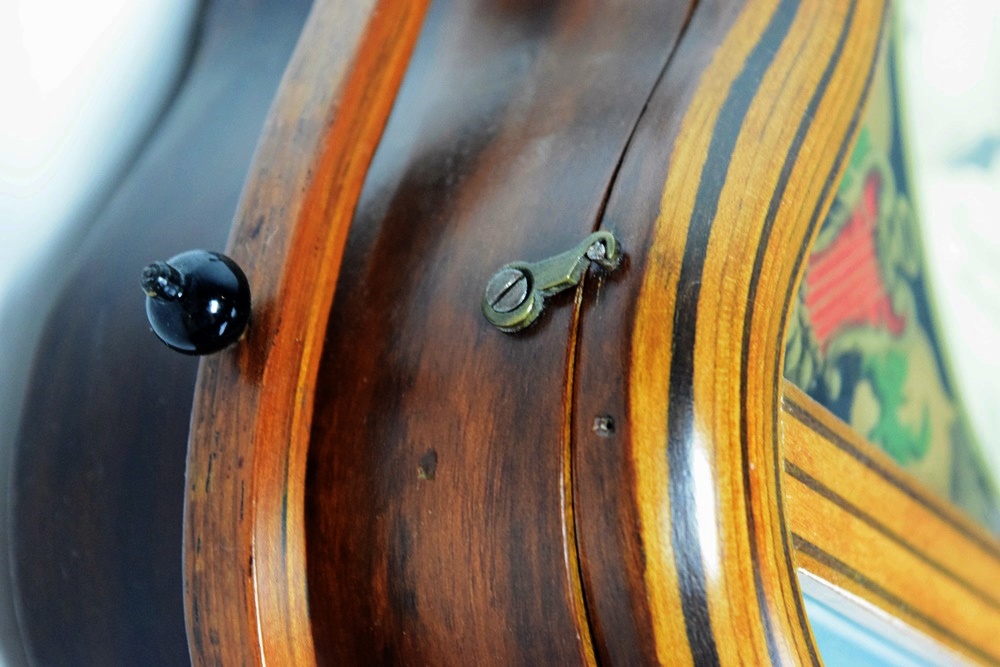 Rare J.C. Brown Acorn Shelf Clock with "Residence" Painting