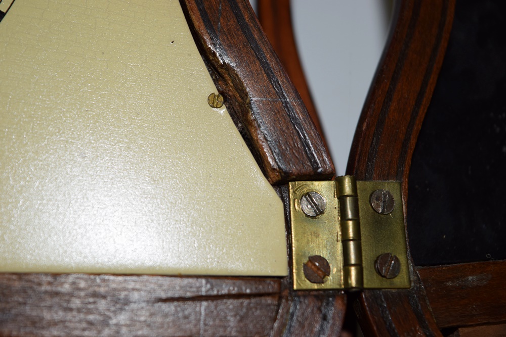 Rare J.C. Brown Acorn Shelf Clock with "Residence" Painting