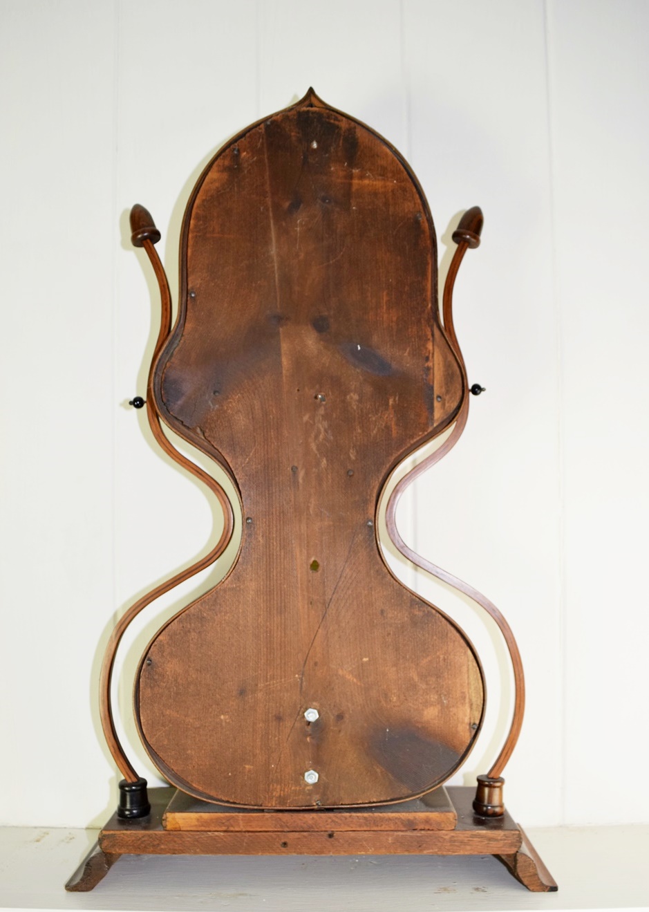 Rare J.C. Brown Acorn Shelf Clock with "Residence" Painting