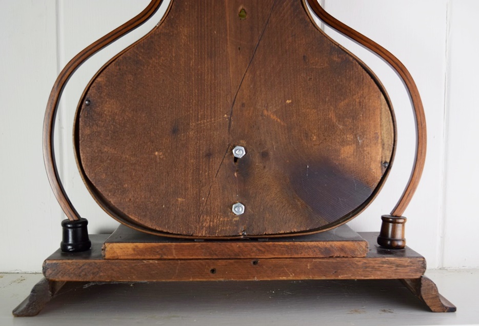 Rare J.C. Brown Acorn Shelf Clock with "Residence" Painting