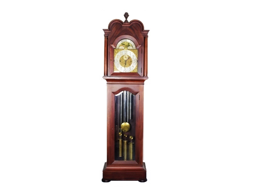 Herschede Mahogany Hall Clock with Movement Marked "Germany"