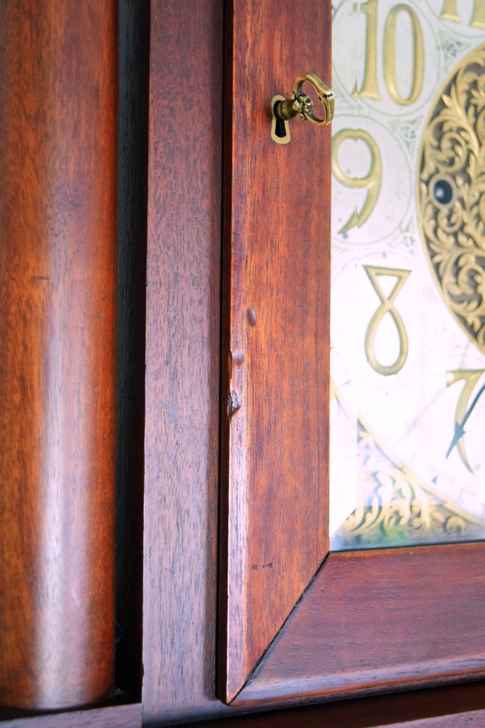 Herschede Mahogany Hall Clock with Movement Marked "Germany"