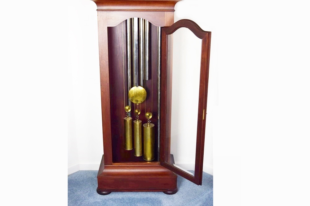 Herschede Mahogany Hall Clock with Movement Marked "Germany"