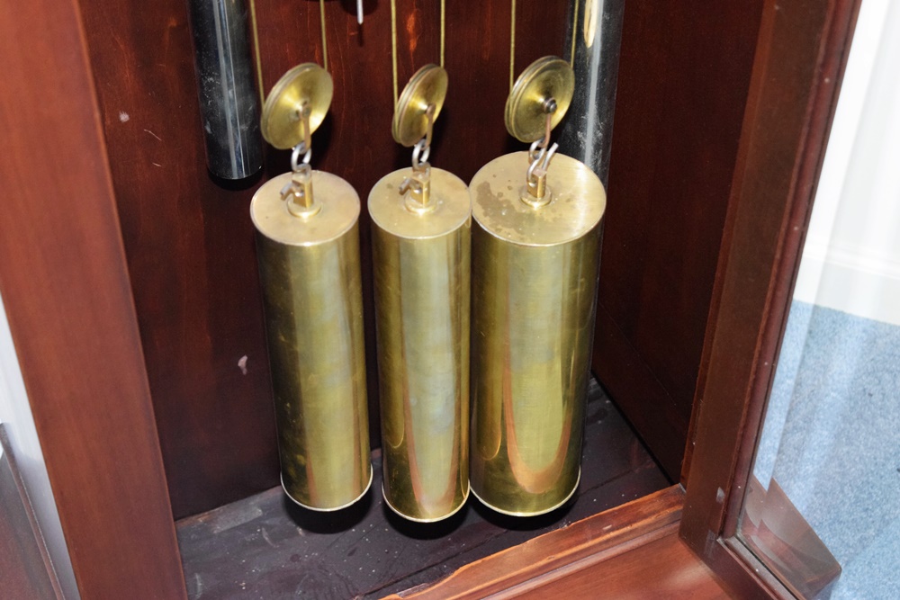 Herschede Mahogany Hall Clock with Movement Marked "Germany"