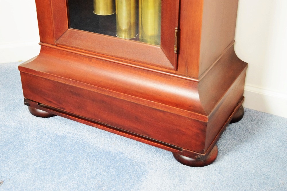 Herschede Mahogany Hall Clock with Movement Marked "Germany"