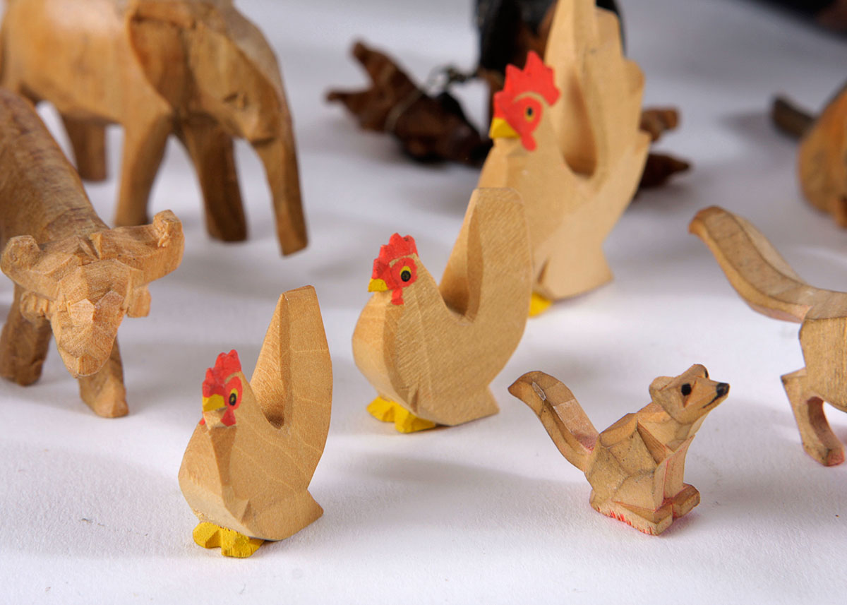 Hand Carved Wood Animals