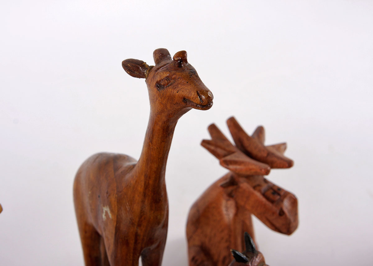 Hand Carved Wood Animals