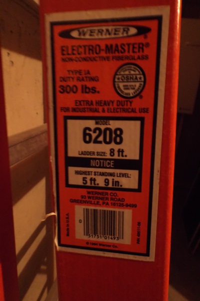 Werner Eight Foot Electro-Master Extra Heavy Duty Step Ladder