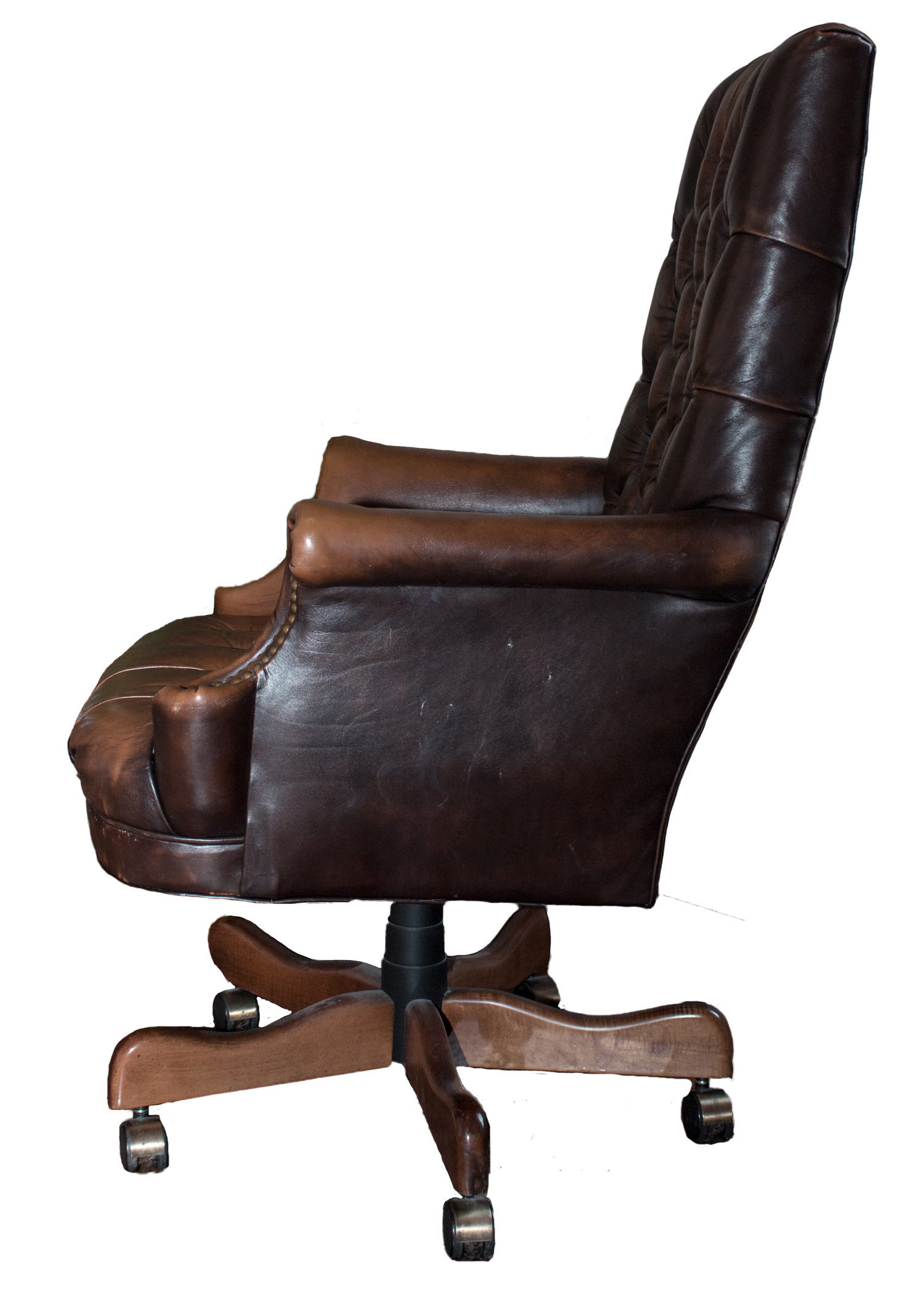 Ralph Lauren Leather Tufted Executive Desk Chair