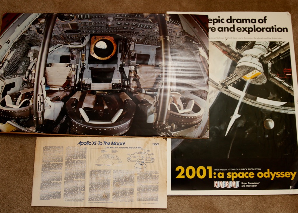 2001: A Space Odyssey Poster and Apollo XI Interior Poster