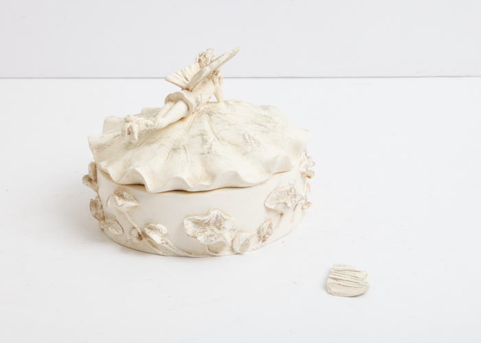 Assorted Pins, Bracelets, and a Fairy Box