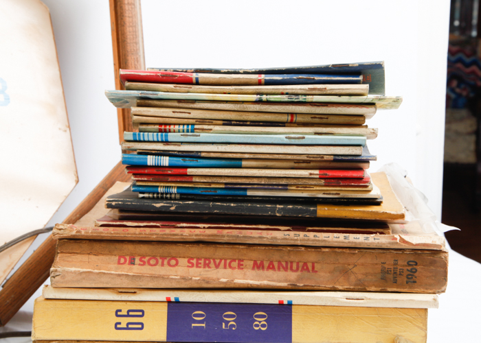 Vintage Mopar Auto Parts Clock and Auto Repair Manuals