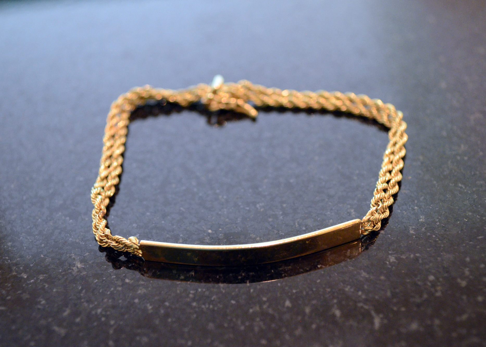 14K Yellow Gold ID Bracelet