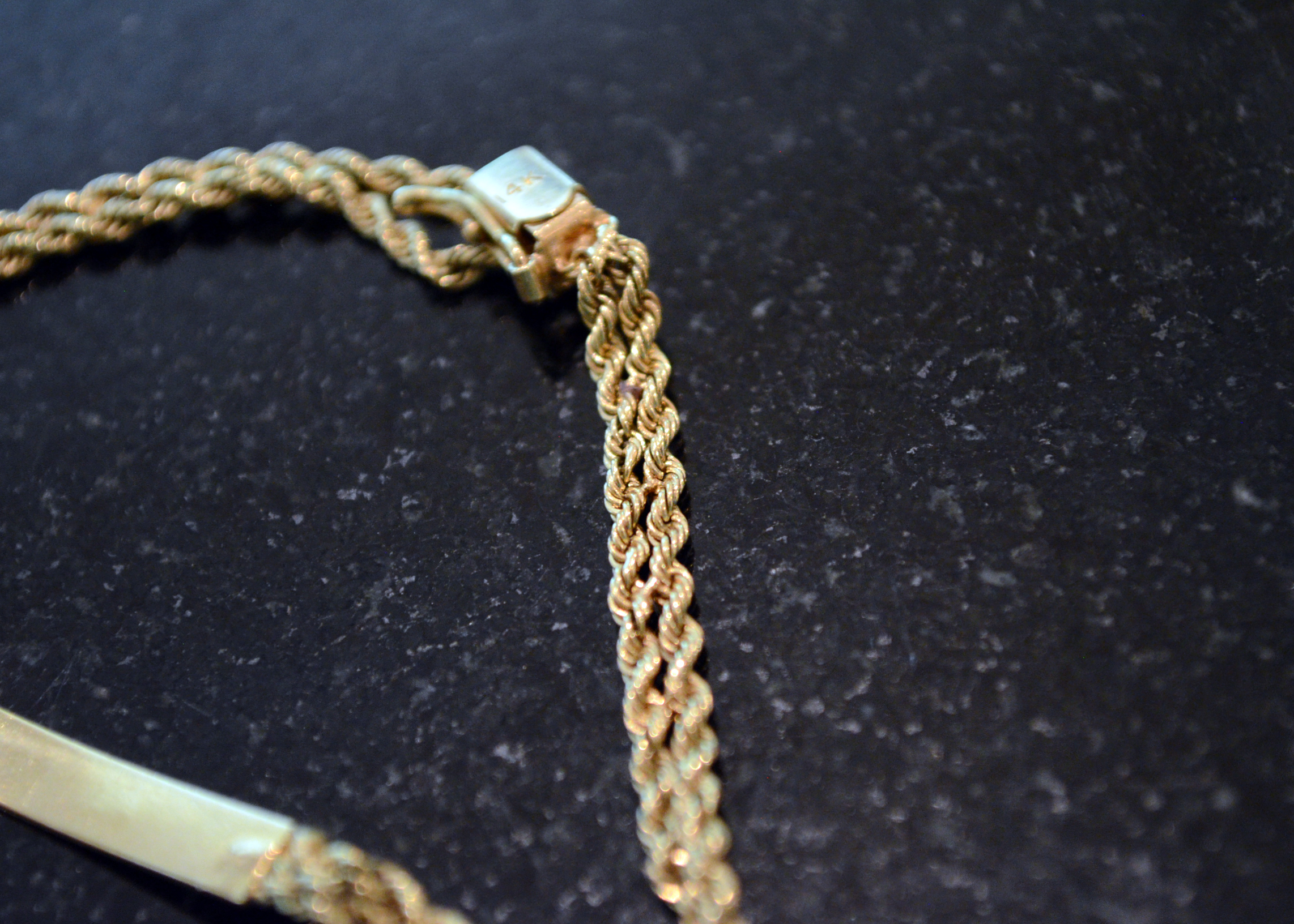 14K Yellow Gold ID Bracelet