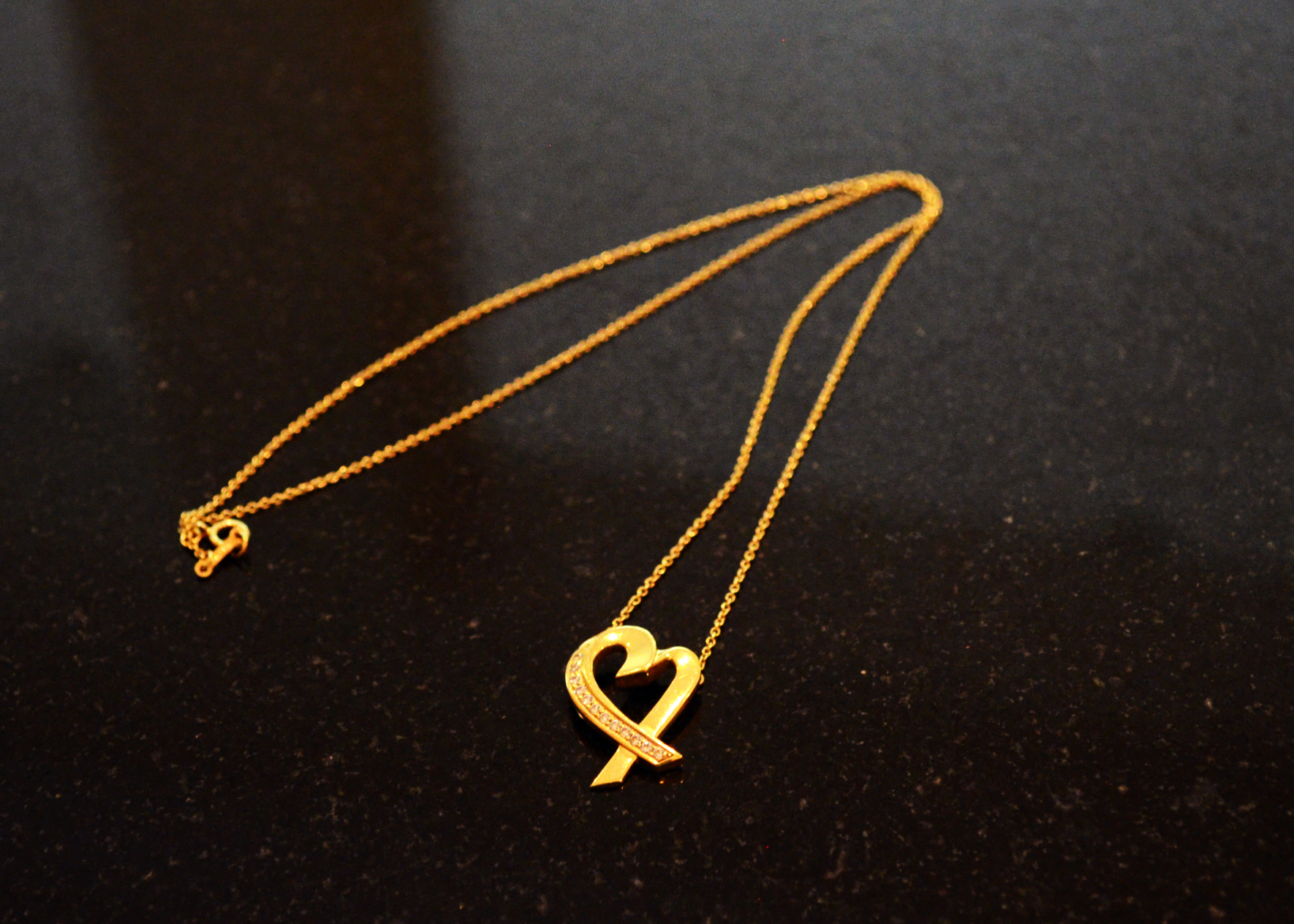 18K Yellow Gold Paloma Picasso Heart Necklace for Tiffany & Co.