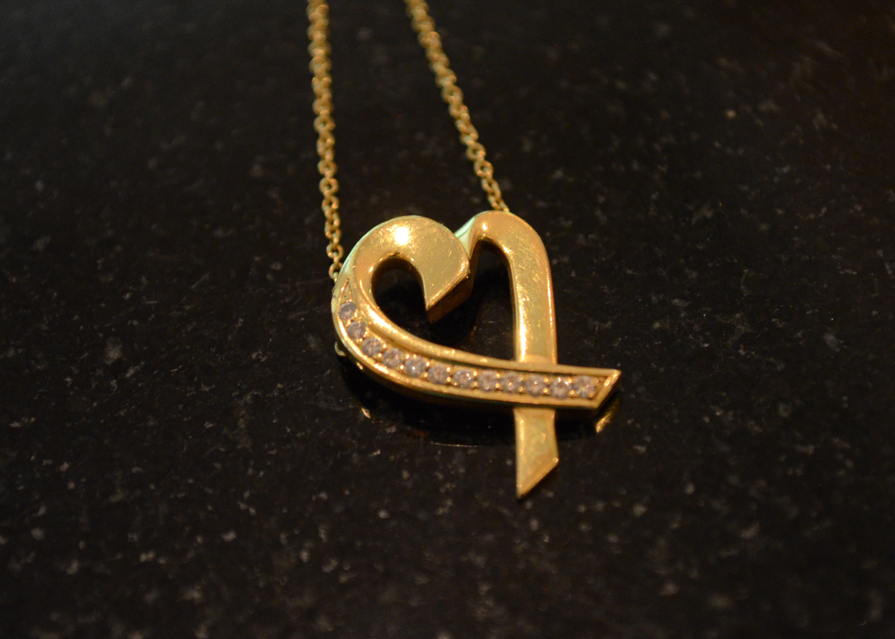 18K Yellow Gold Paloma Picasso Heart Necklace for Tiffany & Co.