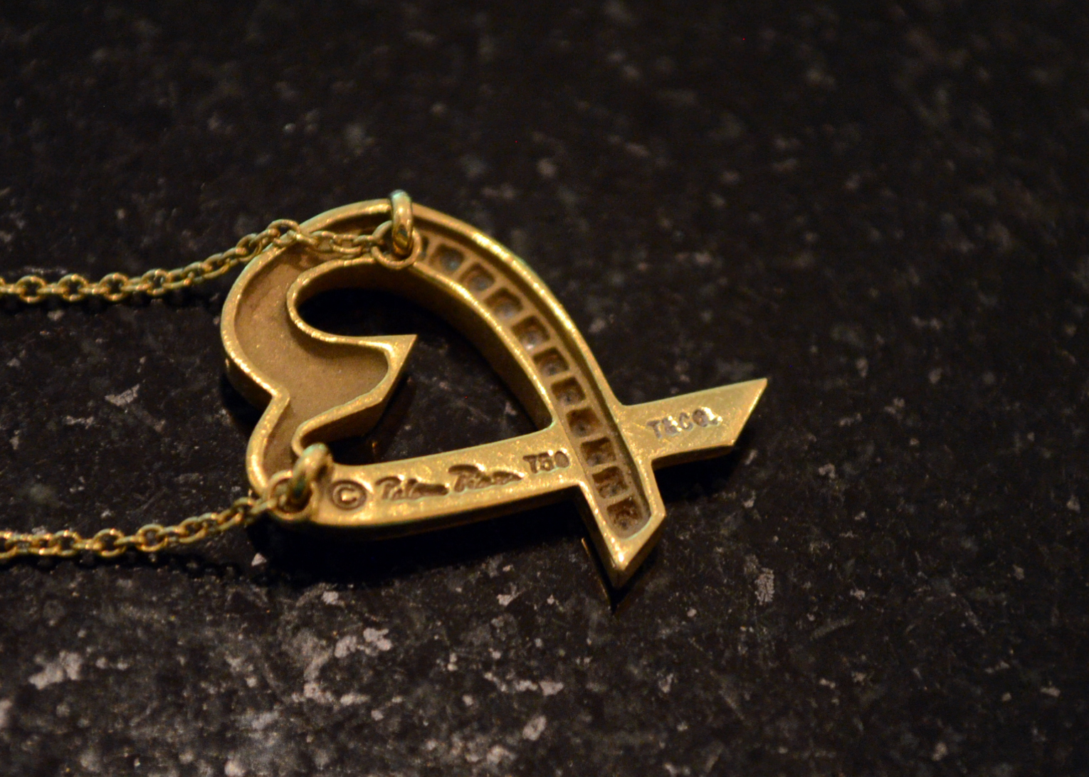 18K Yellow Gold Paloma Picasso Heart Necklace for Tiffany & Co.