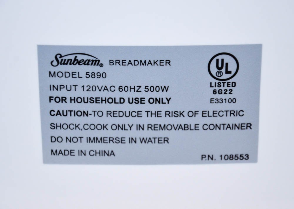 Sunbeam Bread Maker
