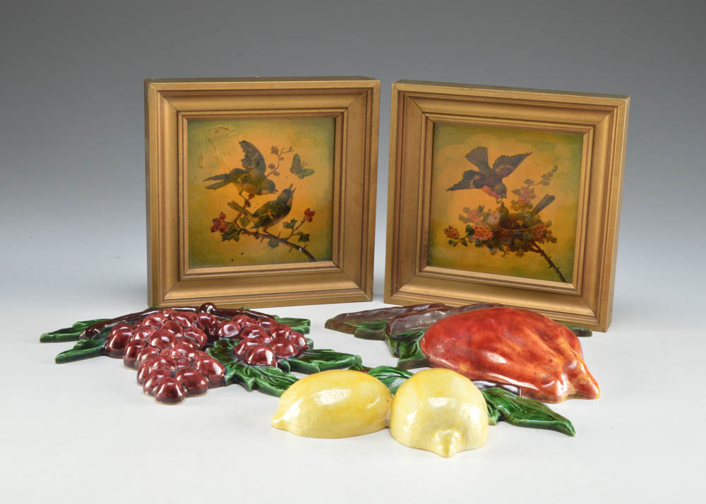 Decorative Ceramic Fruit and Framed Tiles