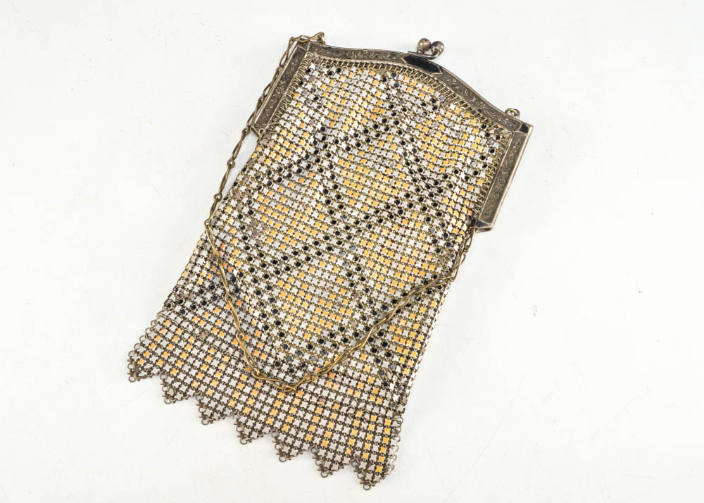 1920s Vintage Metal Mesh Change Purse