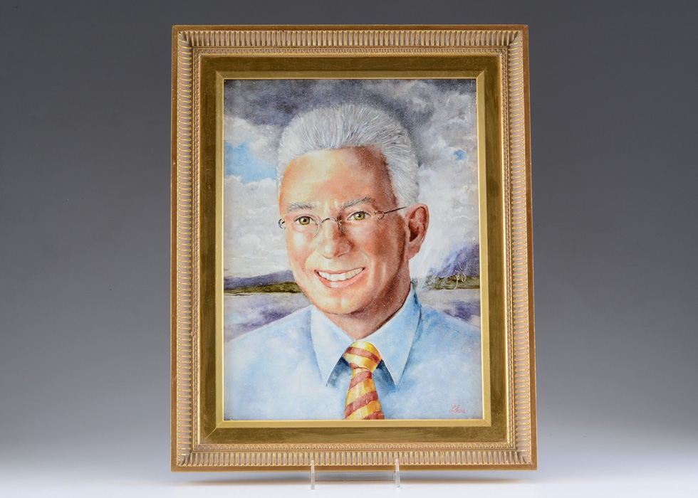 Oil on Board Portrait of AG Lafley by Tom Lohre