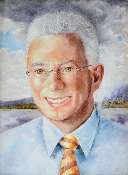 Oil on Board Portrait of AG Lafley by Tom Lohre