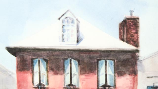 Photo Offset Lithograph of Watercolor by Betty Schwark