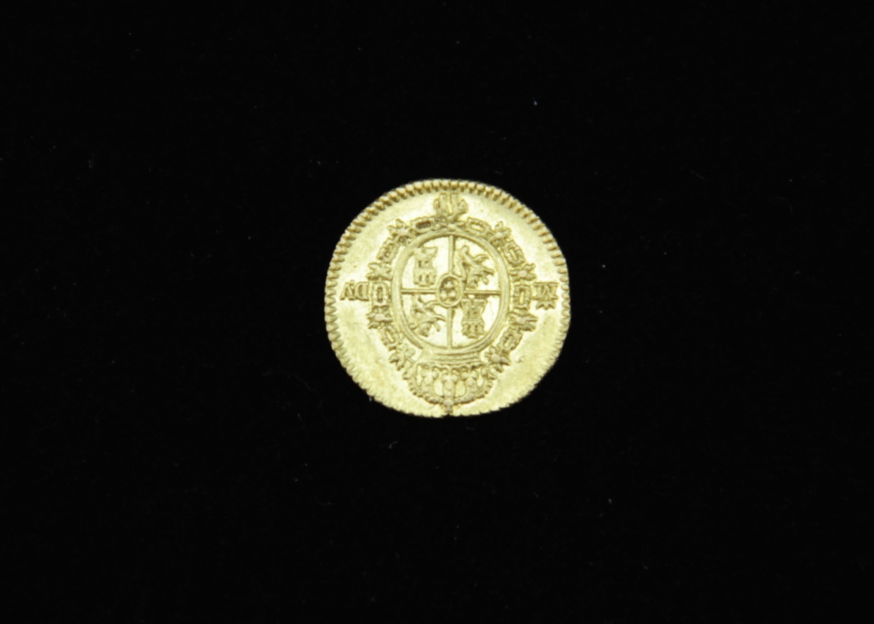 1786 Spanish Colonial Gold Half Escudo Coin