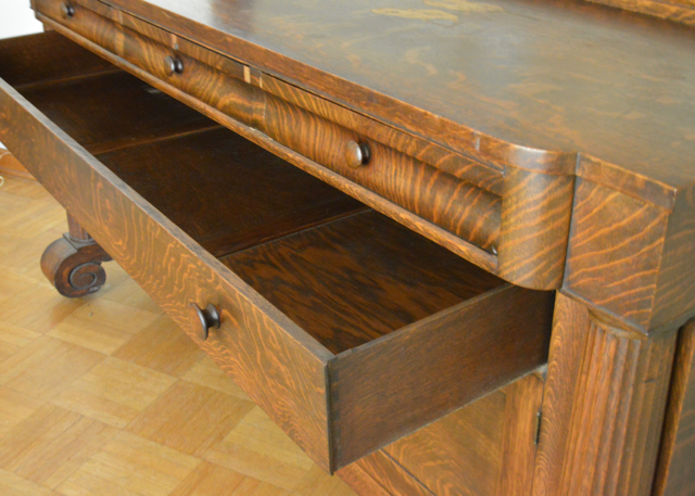 Antique Fancy Furniture Empire Buffet