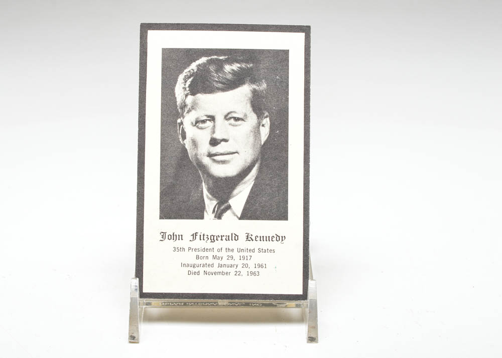 A Vintage JFK Prayer Card