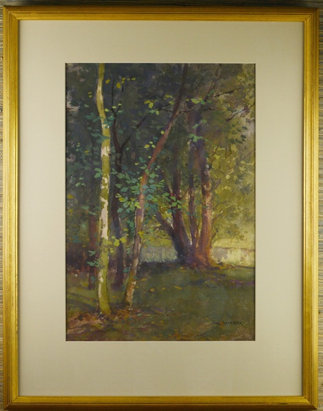 Paul Ashbrook Original Watercolor "Birch Trees"