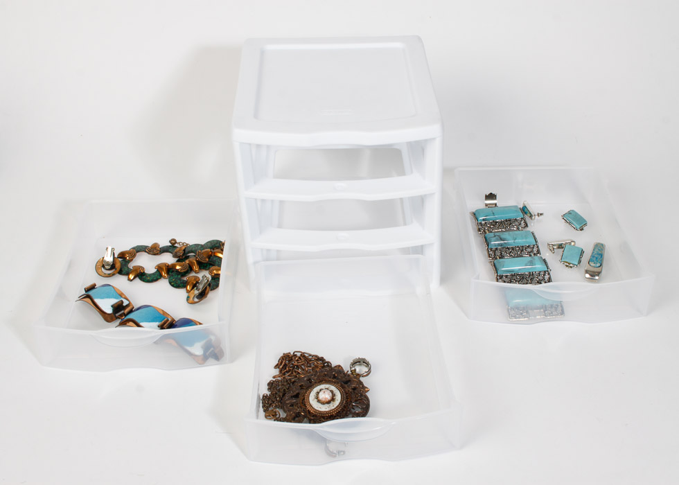 Vintage Jewelry to Include Matisse Copper Enamel Necklace