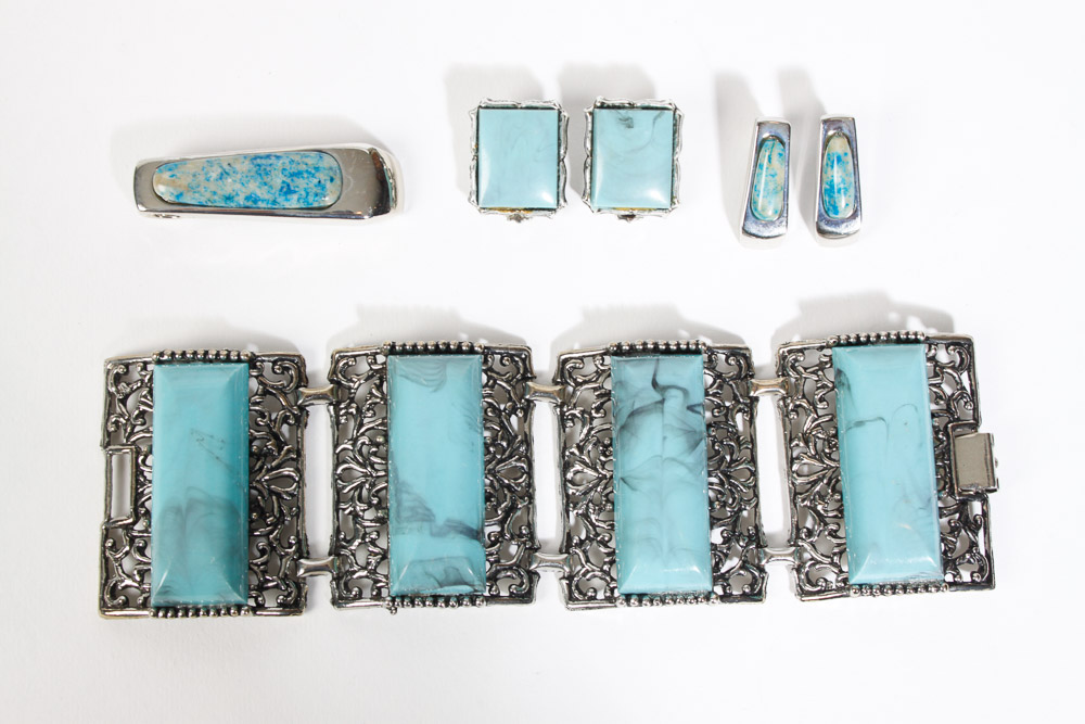 Vintage Jewelry to Include Matisse Copper Enamel Necklace