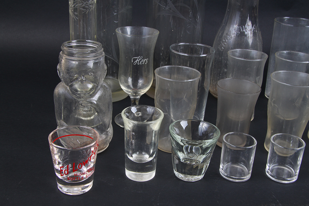 Collection of Vintage Glassware and Vases