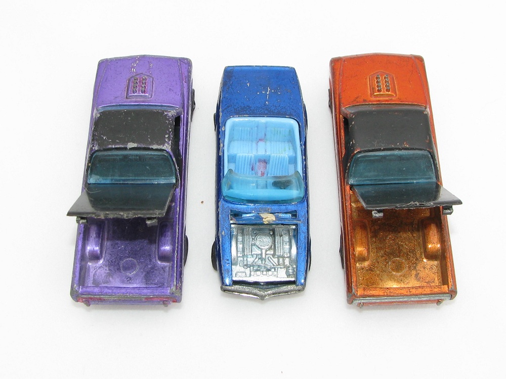 Trio of Mattel Hot Wheels Red Line 1967 Custom Cars